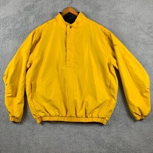 DryJoys By FootJoy Jacket Men XL Yellow Lightweight Performance Golf FJ Pullover